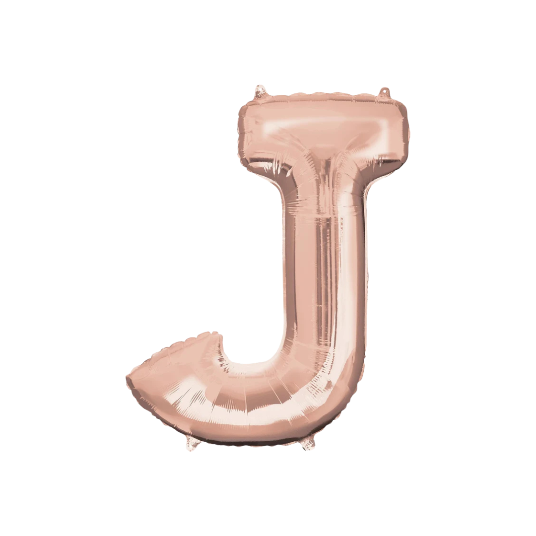 Rose Gold Letter J Anagram 34″ Balloon