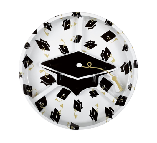 Party Grad Reusable Plastic Chip & Dip Platter