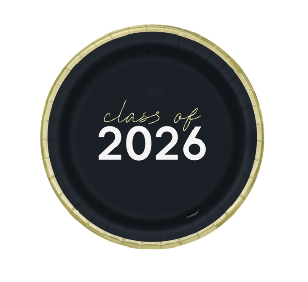 Party Grad "Class of 2026" Round 7" Dessert Plates  8ct -