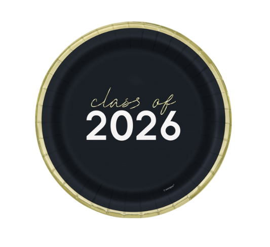 Party Grad "Class of 2026" Round 7" Dessert Plates  8ct -