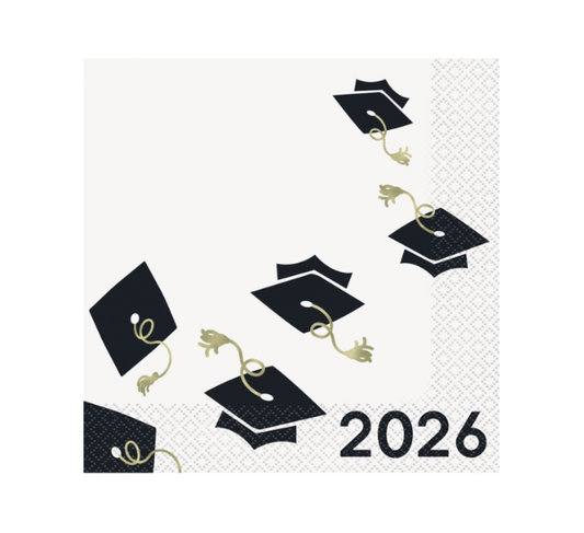 Party Grad "2026" Luncheon Napkins  16ct