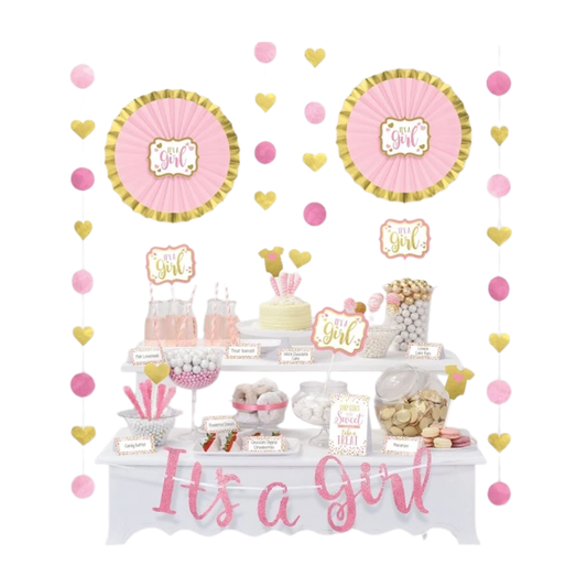 Its a Girl Buffet Decorating Kit