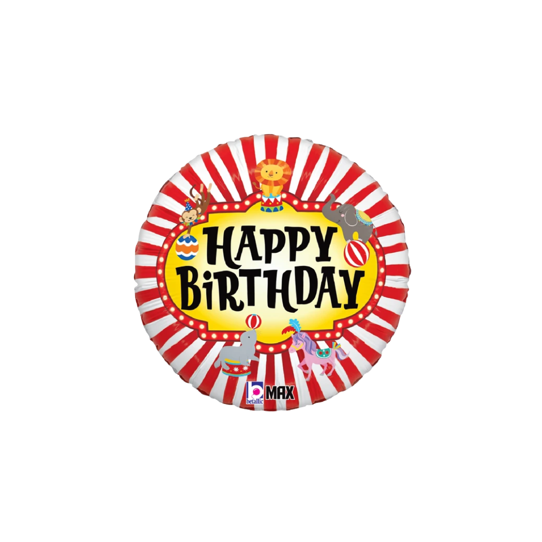 18" Happy Birthday Circus Animals