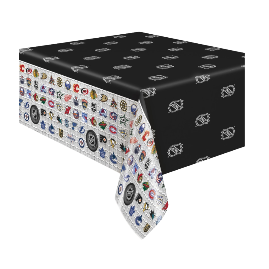 NHL Rectangular Plastic Table Cover 54" x 84"