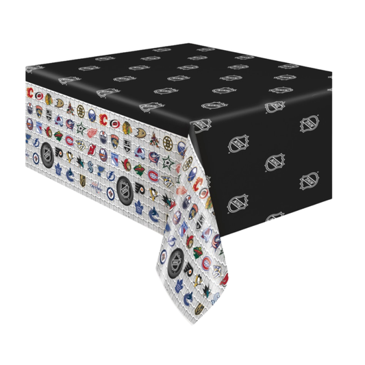 NHL Rectangular Plastic Table Cover 54" x 84"
