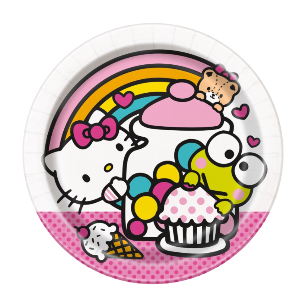 Hello Kitty & Friends Round 7" Dessert Plates 8ct