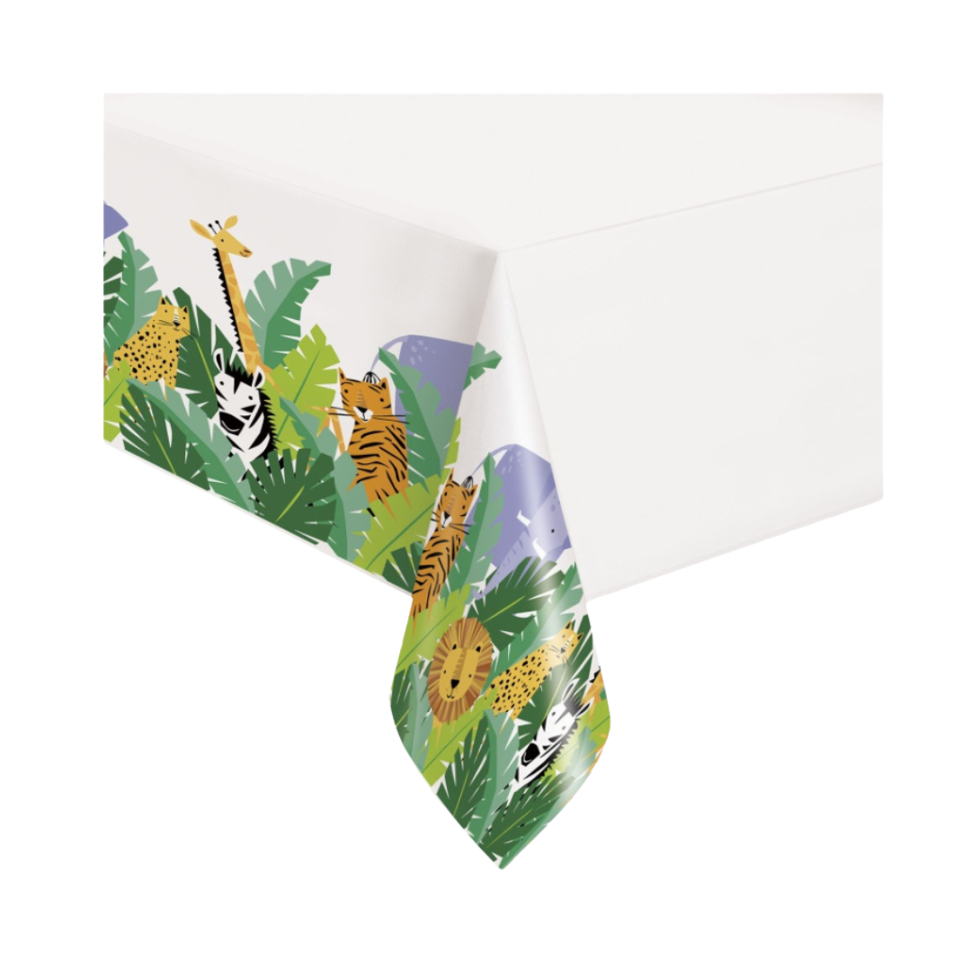 Animal Safari Plastic Table Cover 54"x84"