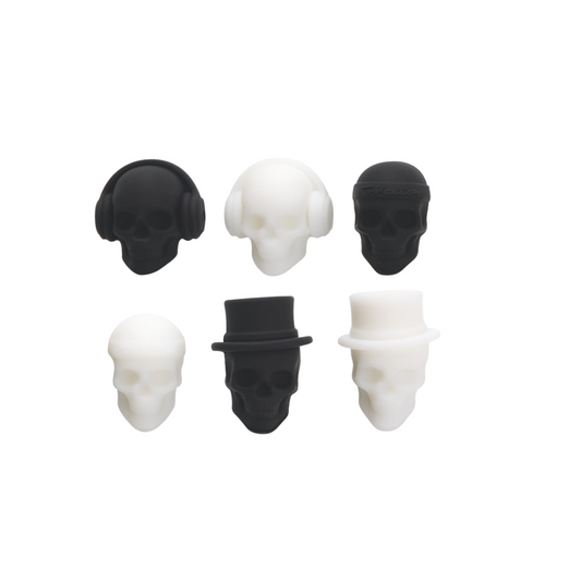 Skull Shaped Assorted Drink Markers 6ct