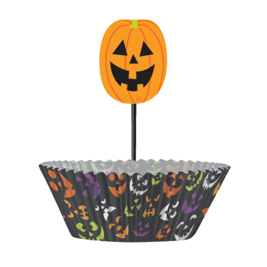 Pumpkin Faces Cupcake Kit 24pc