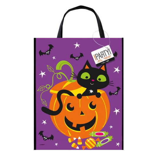 Cat & Pumpkin Tote Bag 12"x15"