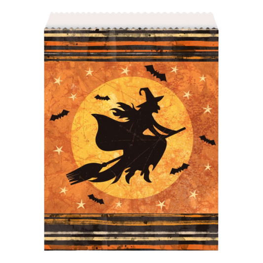 Full Moon Halloween Paper Goodie Bags 8ct