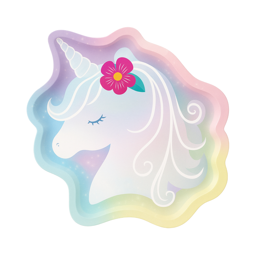 Unicorn Iridescent Shaped Plate