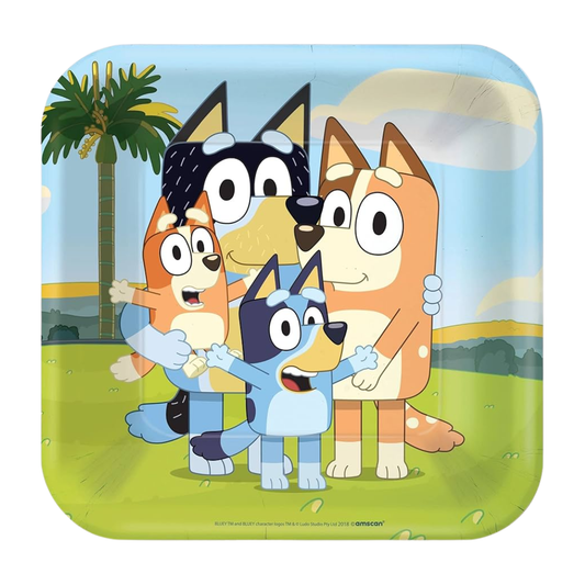 Bluey Square Plate 9"