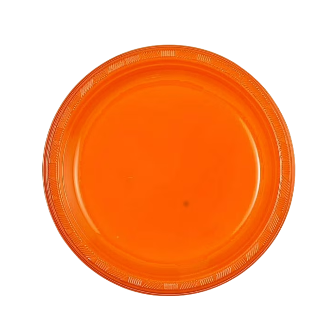 50ct Plastic Orange Plates
