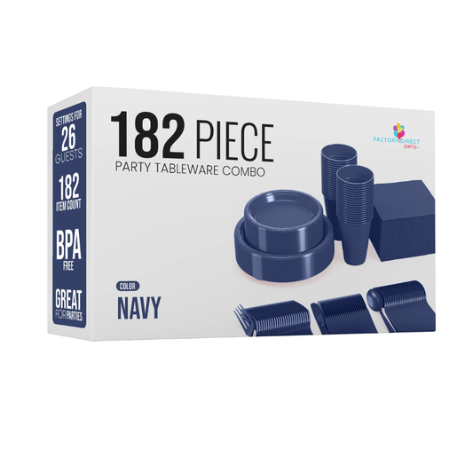 182pc Tableware Combo Navy