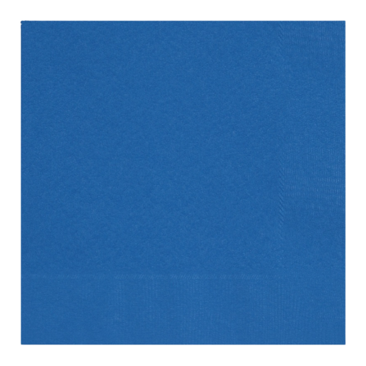 Royal Blue Solid Beverage Napkins 20ct