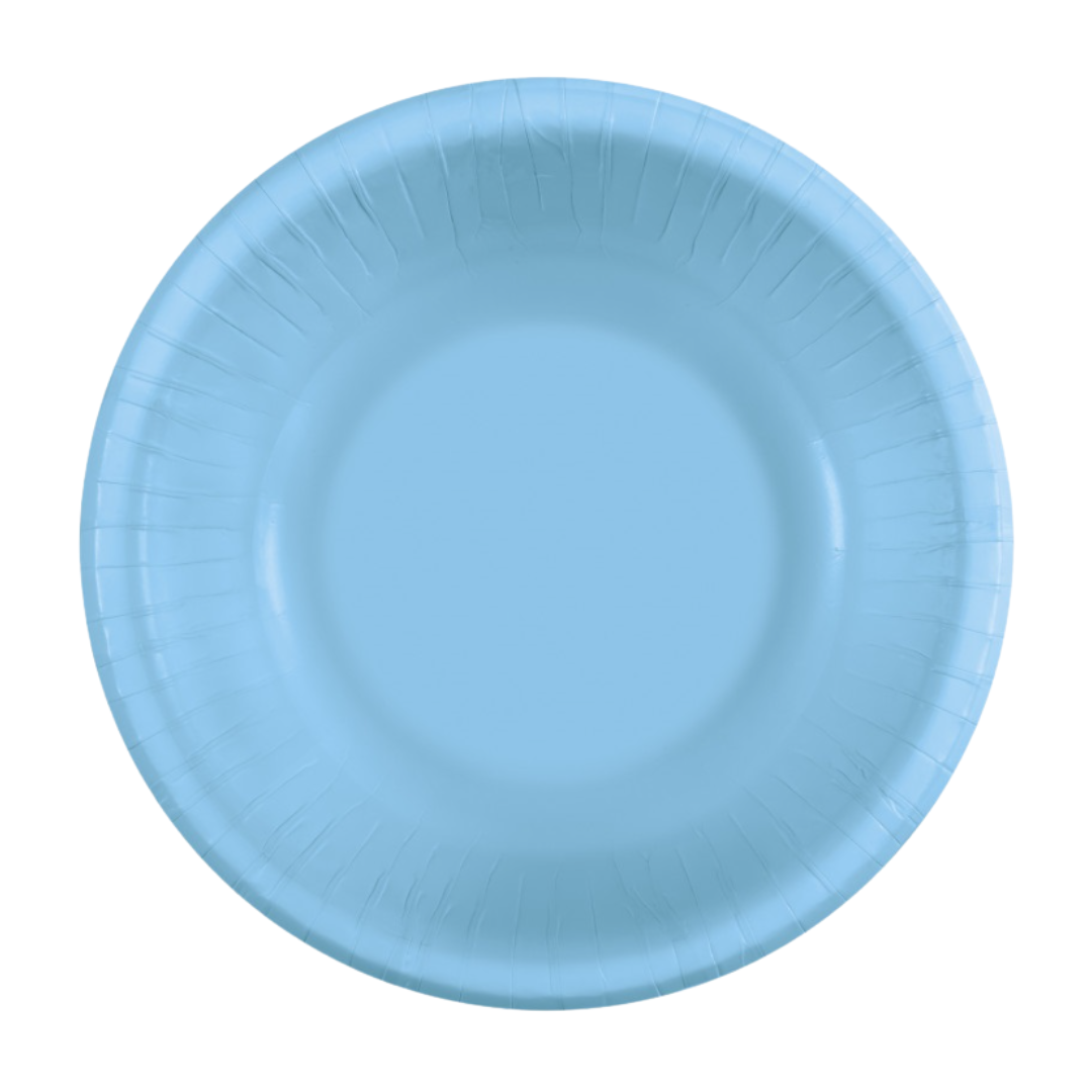 Powder Blue Solid 20oz Paper Bowls 20ct