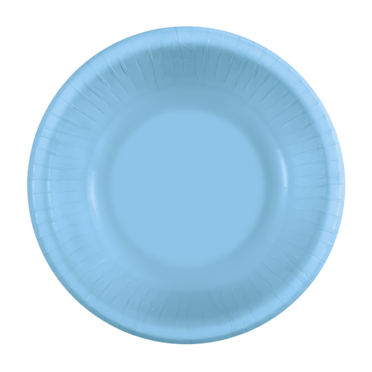 Powder Blue Solid 20oz Paper Bowls 20ct