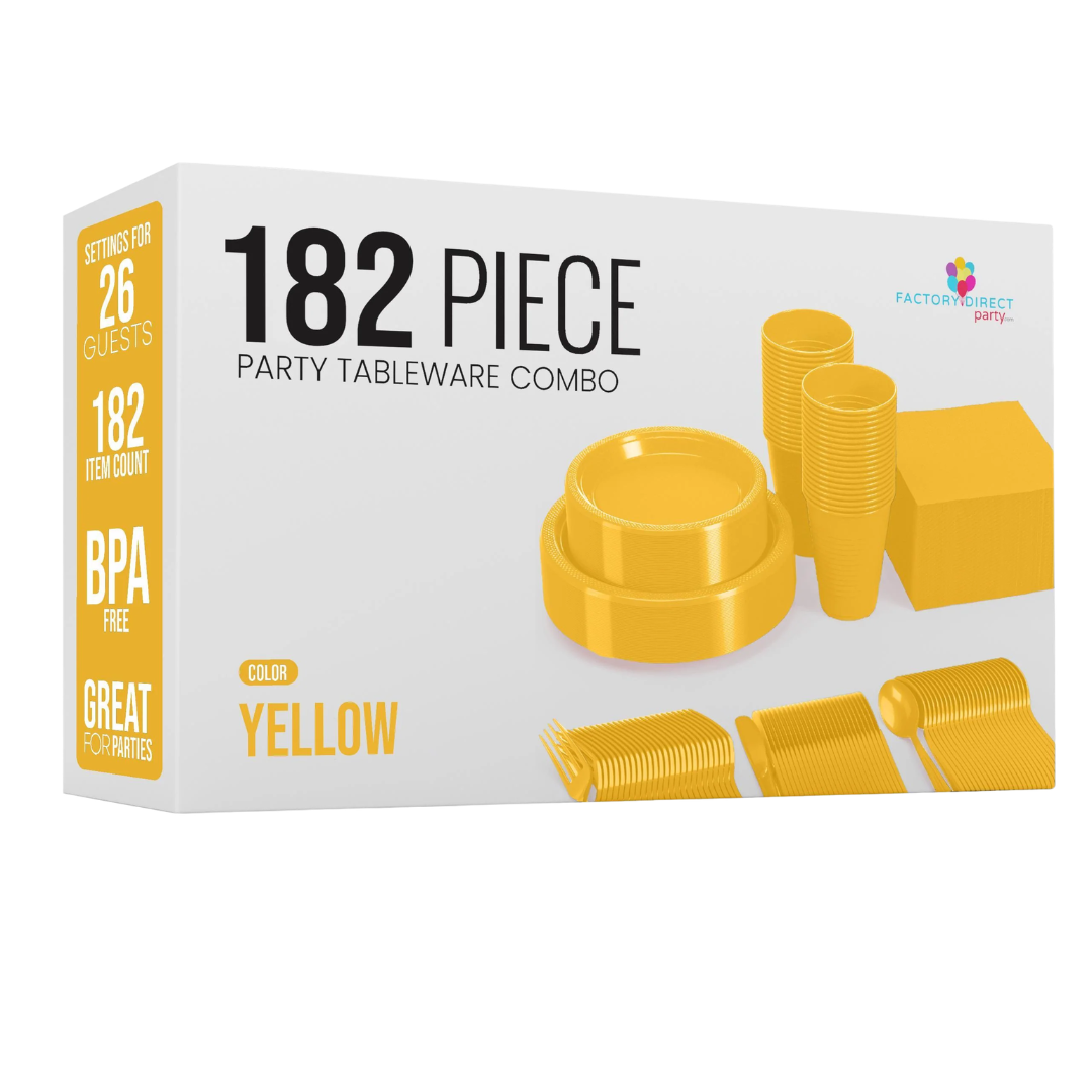 182ct Yellow Tableware Combo