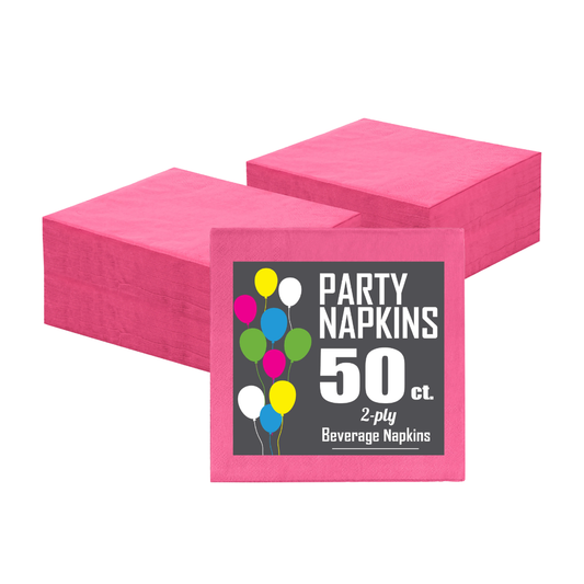 50ct Cerise Beverage Napkins