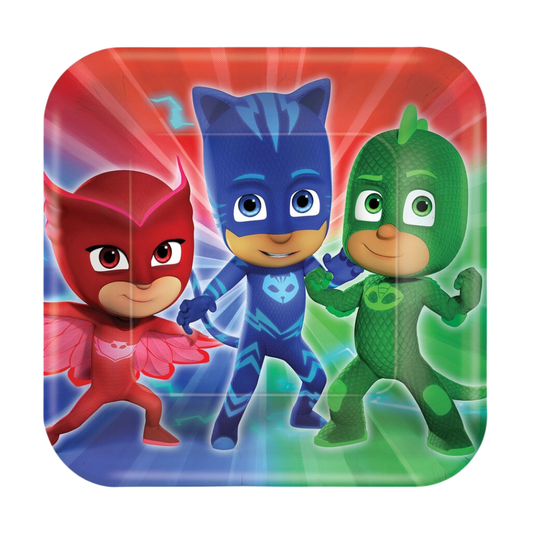 PJ Masks Square 9" Plates
