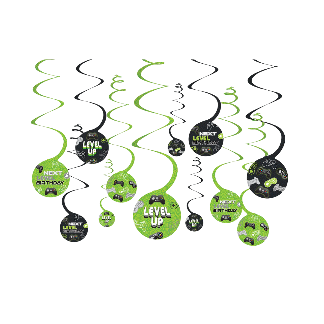 Gamer Swirl Decorations