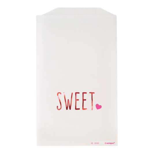 Sweet Valentine Foil Glassine Treat Bags 8ct