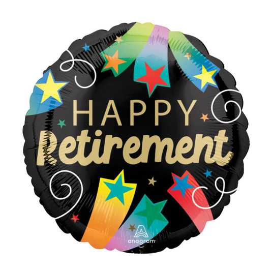 18"A Happy Retirement Black