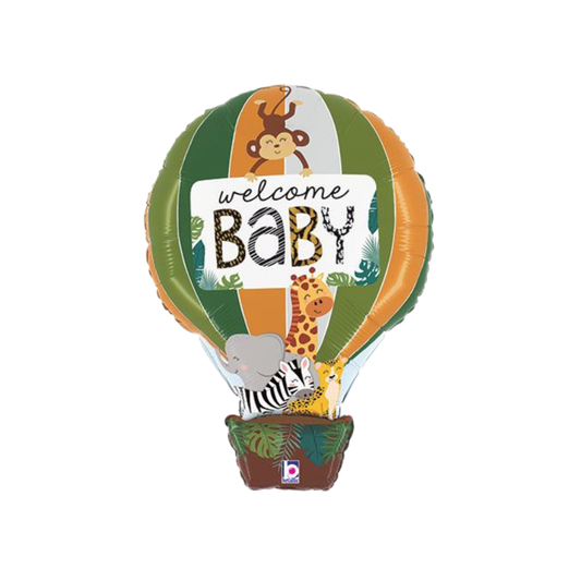 LRG SHP BABY JUNGLE ANIMAL WELCOME 30"