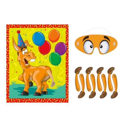 Festive Pin the Tail on the Donkey Game
