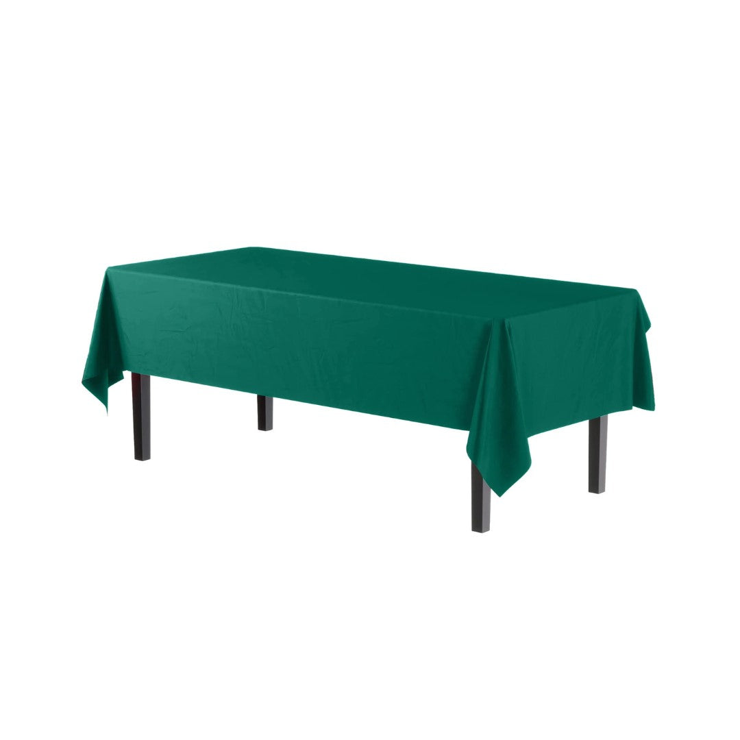 Rectangular Dark Green Plastic Table Cover