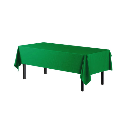 Rectangular Emerald Green Plastic Table Cover