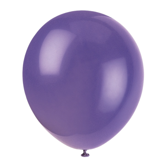 12" Latex Balloons 10ct - Amethyst Purple