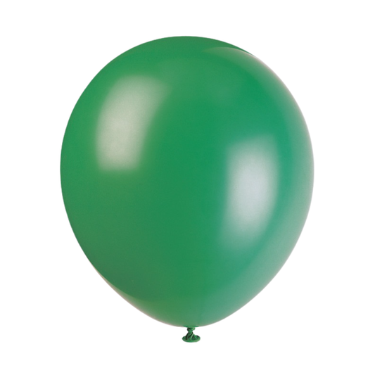 12" Latex Balloons 10ct - Forest Green