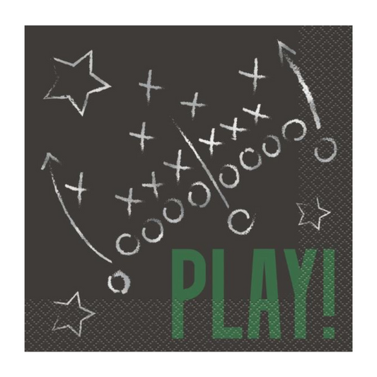 Kickoff Football "Play!" Luncheon Napkins 16ct - Foil Stamping