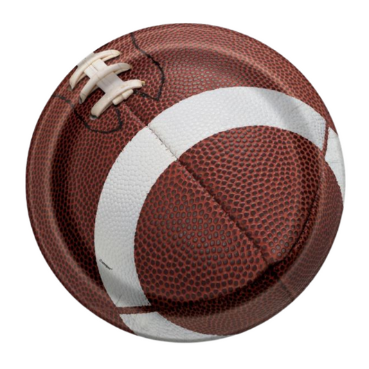Football Party Round 9" Dinner Plates 8ct