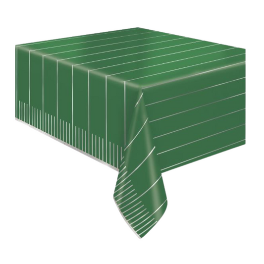 Game Face Football Rectangular Foil Table Cover 54" x 84" - Short Fold