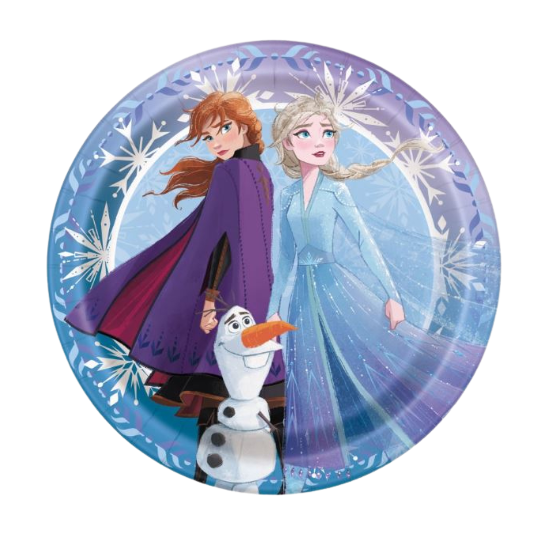 Disney Frozen 2 Round 7" Dessert Plates 8ct