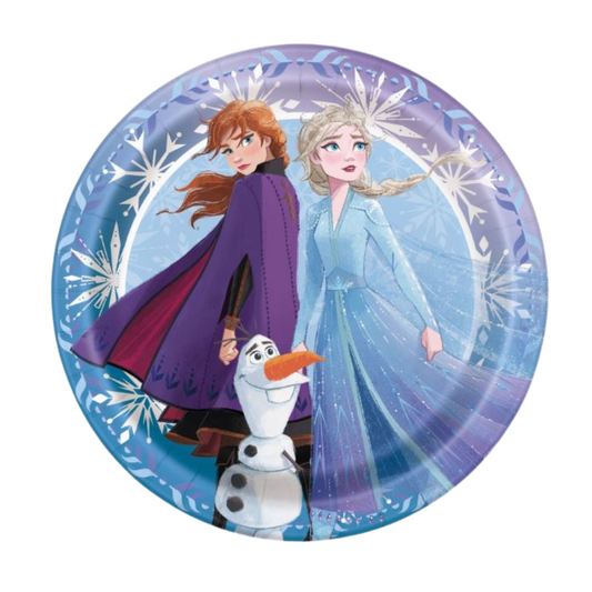 Disney Frozen 2 Round 7" Dessert Plates 8ct