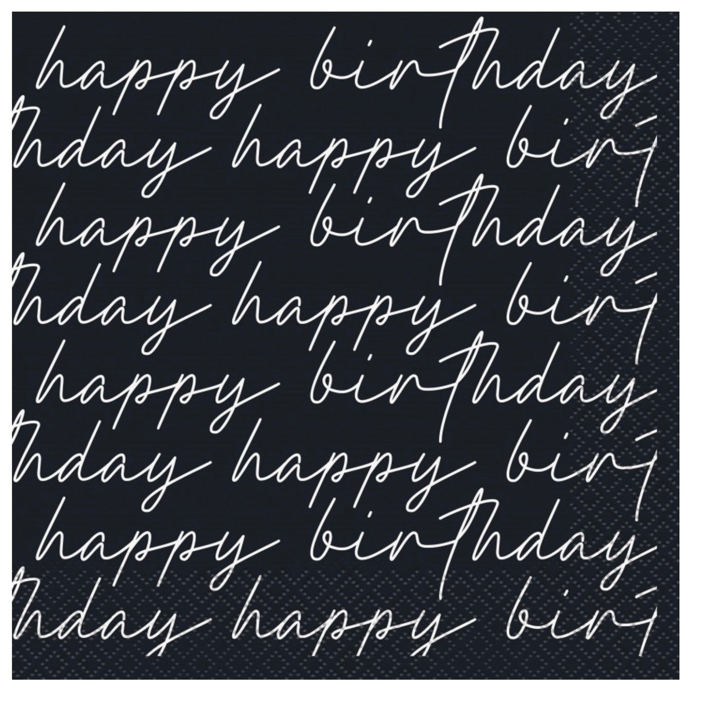 Script Birthday "Happy Birthday" Luncheon Napkins  16ct