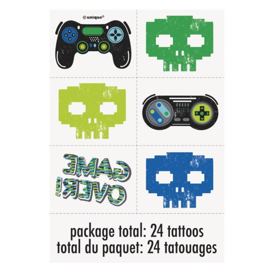 Gamer Birthday Tattoos 24ct