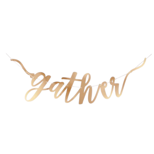 Copper Script "Gather" Banner