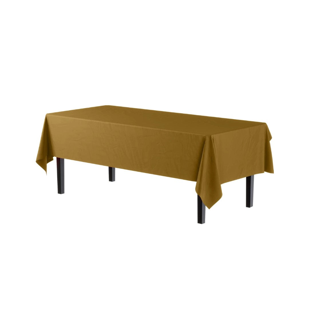 Rectangular Gold Plastic Table Cover