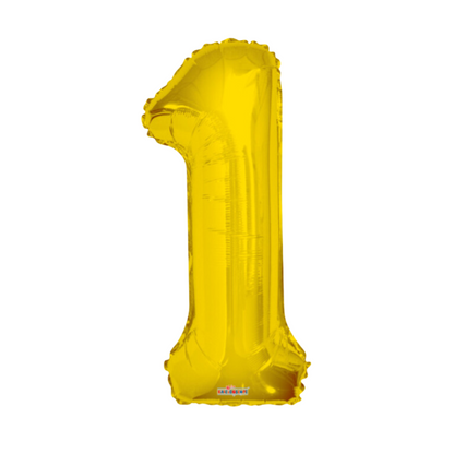 34" Gold Number Foil Balloons