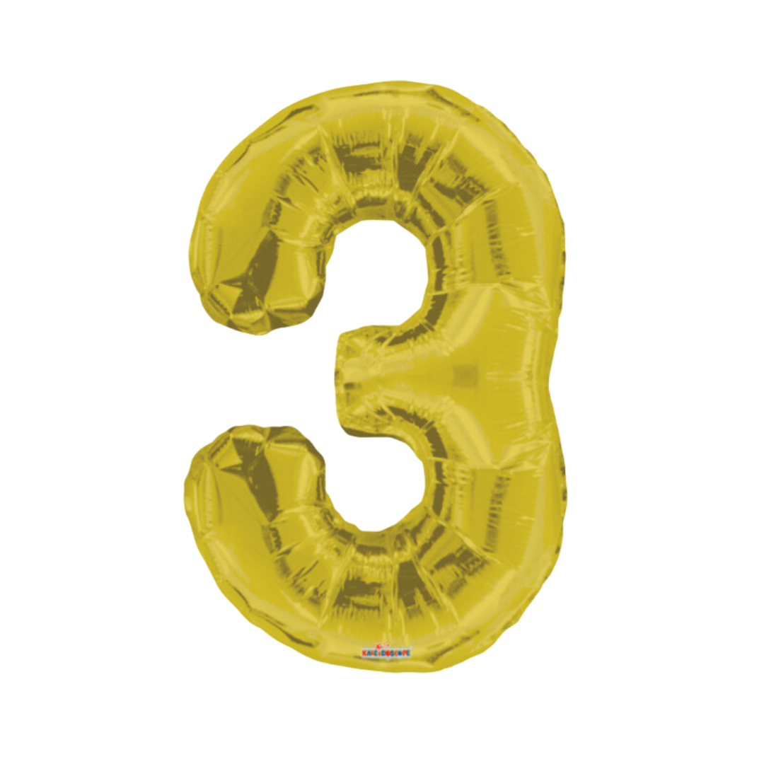 34" Gold Number Foil Balloons