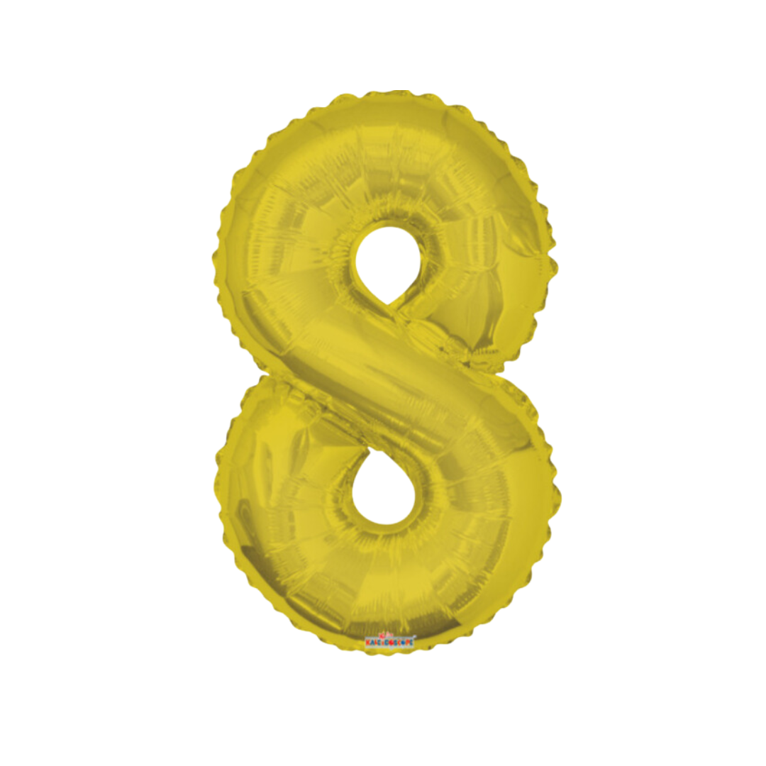 34" Gold Number Foil Balloons