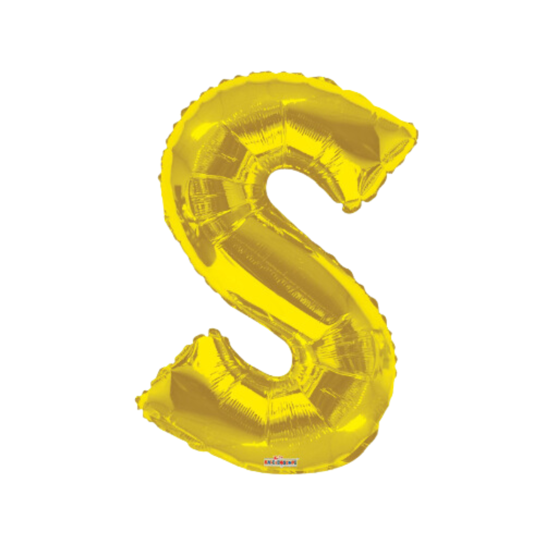 34" Gold Letter Foil Balloons