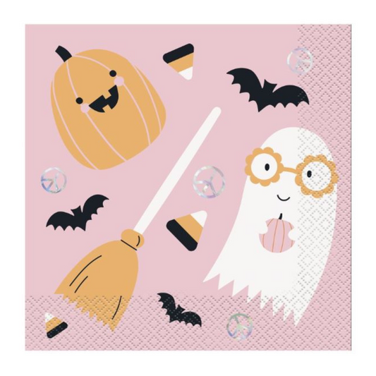 Groovy Halloween Luncheon Napkins 16ct - Iridescent Foil Stamping