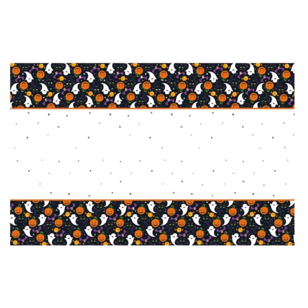 Cat & Pumpkin Rectangular Plastic Table Cover 54" x 84"