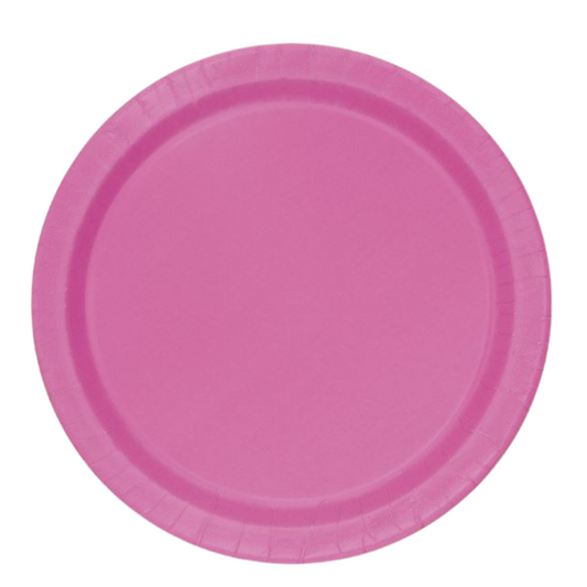7" Hot Pink Plates